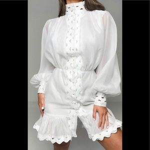 Balloon sleeve dress